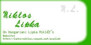 miklos lipka business card